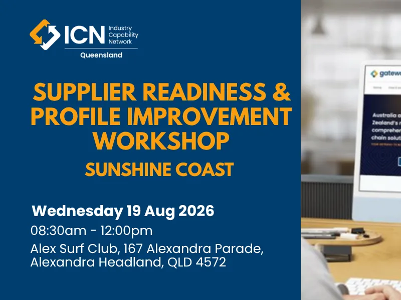 Supplier profile improvement workshop Sunshine Coast